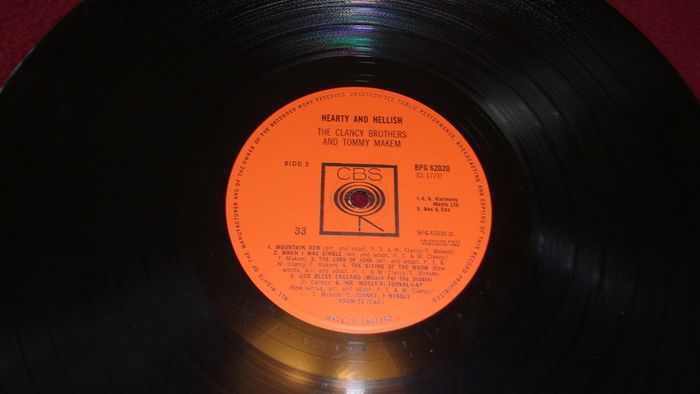 The Clancy Brothers And Tommy Makem Hearty And Hellish 1962 Uk Pressing Lp