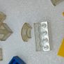 Vintage Lego Blocks Train Tracks 1960s onward wt Patent Pending Pieces Red Yellow Blue Clear Image 9