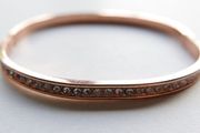 Vintage Gold Plated Sparkly Prong Set Crystal Bangle Bracelet