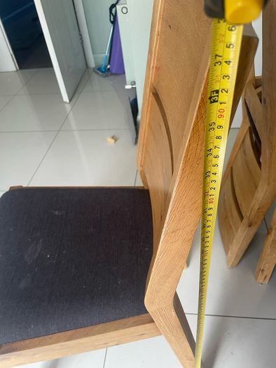 4 solid oak chairs
