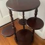 Vintage Mahogany Tiered Plant Stand Image 6