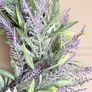 New mini 30cm faux wild lavender wreath with exaggerated linen and polka dot bow Image 6
