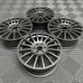 18" Multi Spoke Alloy wheels Ford Transit Custom Van Vw Transporter T7 74.5 6x120 Gunmetal Image 3