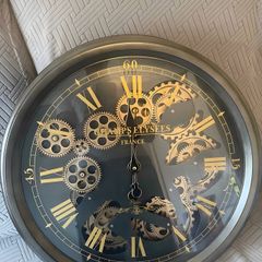 Champs-Elysees France Moving Gears Wall Clock