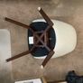 swivel Office chair grey and charcoal colour  sturdy walnut color legs Image 3