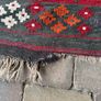 Large Vintage Handwoven Tribal Kilim Rug Wool Flatweave (203x275cm) Image 2