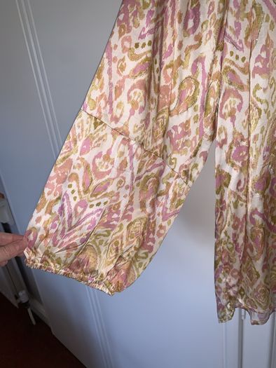 Summer blouse in pink and light green (eu 42)