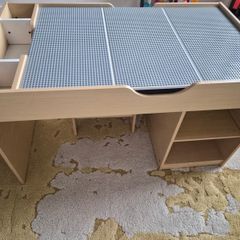 Build 'n' Store Wooden Desk Building Table