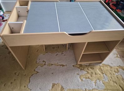 Build 'n' Store Wooden Desk Building Table