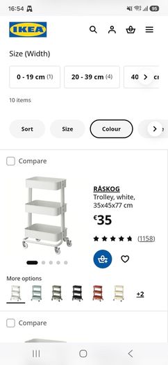 Ikea Raskog white trolley