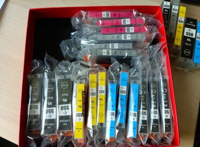 19x Canon Printer Ink (CLI-551)(PGI-550)