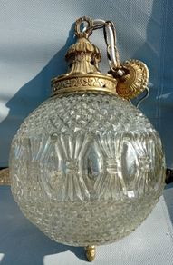 Vintage Glass Globe Light