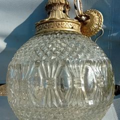 Vintage Glass Globe Light