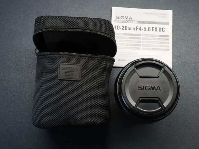 Sigma 10-20mm F4-5.6 EX DC HSM Nikon DX + Hoya Pro1 Filter + Case + Hood + Manual