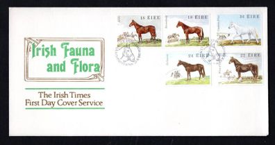 1981 Ireland Fauna & Flora Horses Commemorative Stamp Illustrated The Irish Times First Day Cover (FDC)