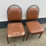 Metal & Leatherette Chairs Image 2