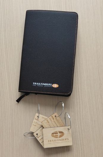 Trailfinders folder and luggage tags