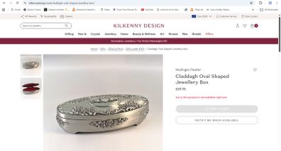 Mullingar Pewter Jewellery Box