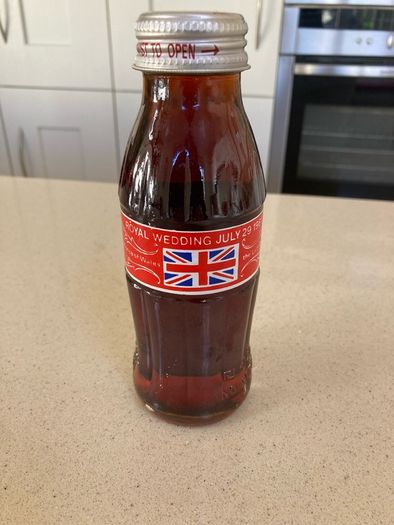 Coca Cola Rare UK Royal wedding Charles and Diana 1981