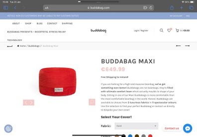 Red Cord Budda Bag Mega