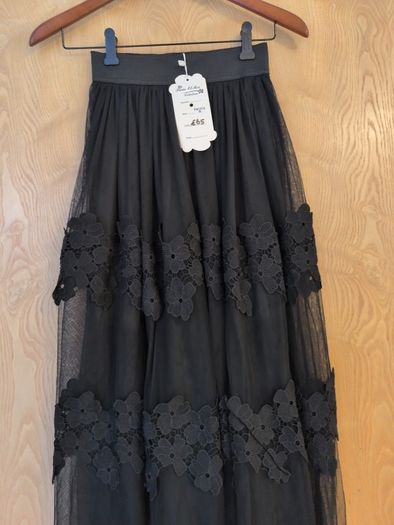 Paris Et Moi Collection Black  Tulle  Skirt. S. S -10.    B.NW.T.