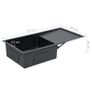 Handmade Kitchen Sink with Strainer Black Stainless Steel Image 7