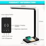 LED Desk Lamp with Wireless Charger, USB Charging Port, Table Lamp with 10 Brightness, 5 Lighting Colors, Dimmable Eye-Caring Desk Lamps for Home Office, Touch Control, 30/60min Auto Timer Image 5