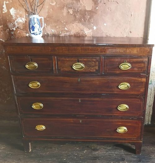 A George 111 inlaid mahogany Chest of Drawers