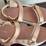 Dunnes Stores Rose Gold Platform Summer Sandals - Size 38 Image 8
