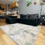 Cozy Large Rugs for Living Room 160-120cm grey Washable Carpet Rugs with Rubber Backing Non Slip Kids Carpet for Bedroom Playroom Nursery Dining Room Image 2