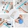 Vacuum Compression Zipper Storage Bags with Airtight Valve and Hand Pump, Large, 5-Pack, Clear Image 3