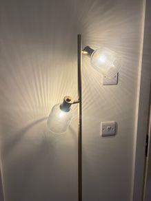 floor lamp gold and glass