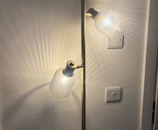 floor lamp gold and glass