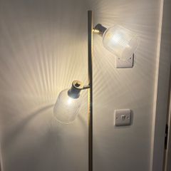 floor lamp gold and glass