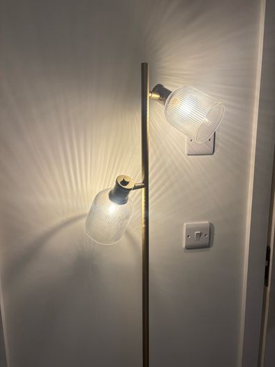 floor lamp gold and glass