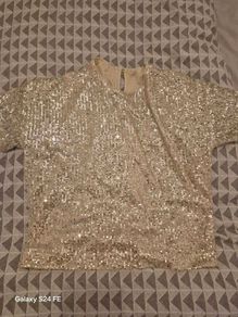 Gold sequin top