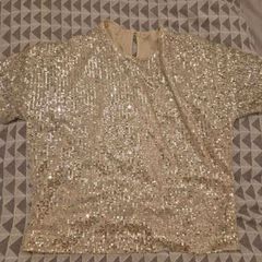 Gold sequin top