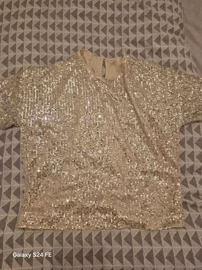 Gold sequin top
