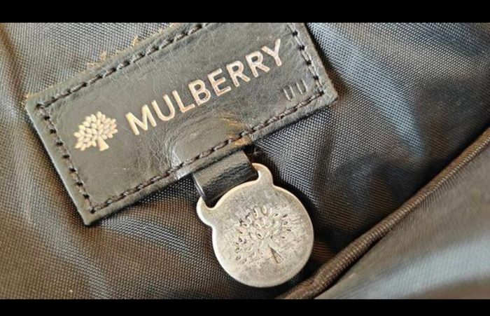 Authentic Vintage Mulberry Vintage Laptop Leather and Nylon Bag