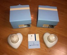 Newbridge heart shaped candle holders (2)