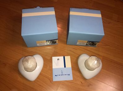 Newbridge heart shaped candle holders (2)