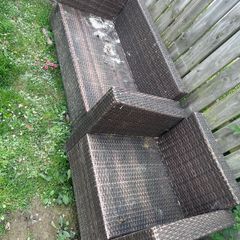 Rattan garden chair and sofa