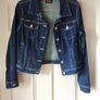 Jeans denim Ladies jacket with detachable fur collar size 12 Image 2