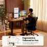 Electric Standing Desk Height Adjustable 120 x 60cm, Sit Stand Desk with 4 Memory Smart Pannel for Home Office with Splice Board Image 4