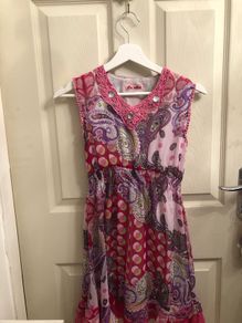 Girls colourful patterned summer dress