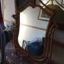 Ornate gold-tone dressing table mirror Image 3