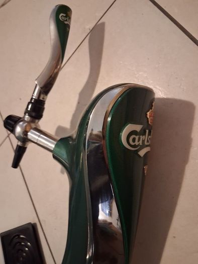 chrome lighting Carlsberg pub beer tap and tray