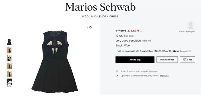Marios Schwab contemporary natural bodycon Sz S (Fit 8-10UK) - Rrp 495 (New)