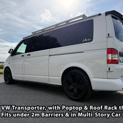 VW Transporter Camper Van,Under 2m Poptop RoofRack