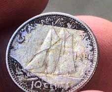 10 cents 1966 Canada silver 80% spot price